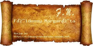 Földessy Margaréta névjegykártya